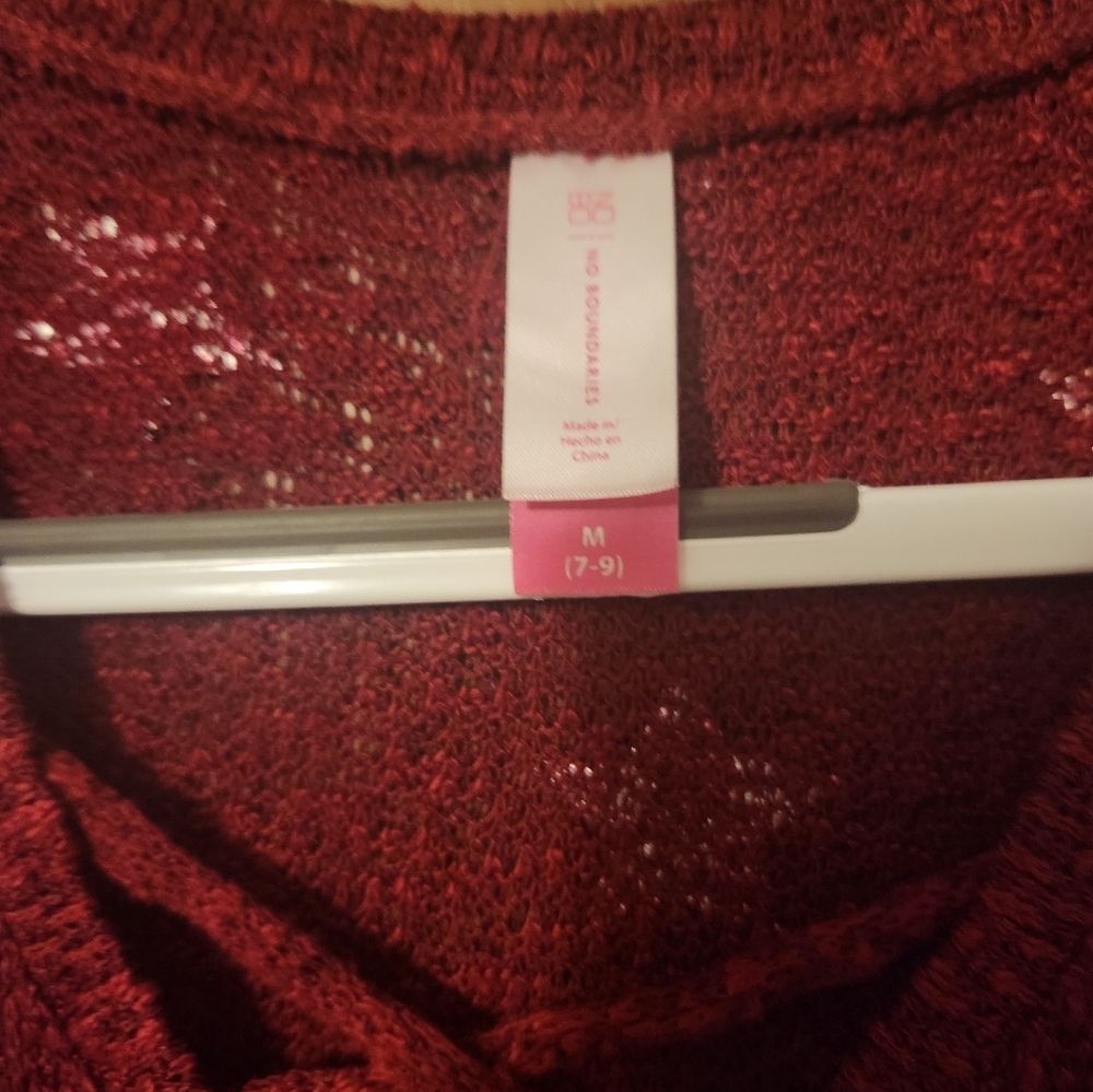 Expressions Deep Red Knit Sweater - Picture 3 of 3